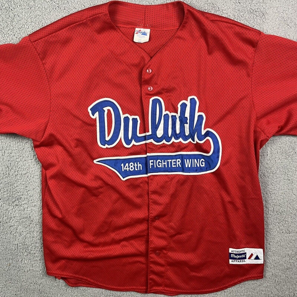 Majestic Red Duluth 148th Fighter Wing Jersey - Picture 2 of 11